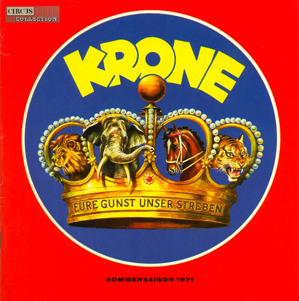 Programme officiel de la tournée 1971 du cirque Krone 