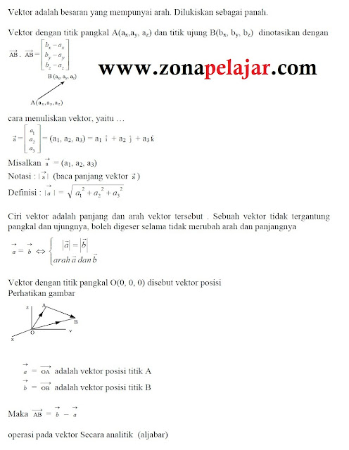 rumus vektor dan contoh soal vektor matematika