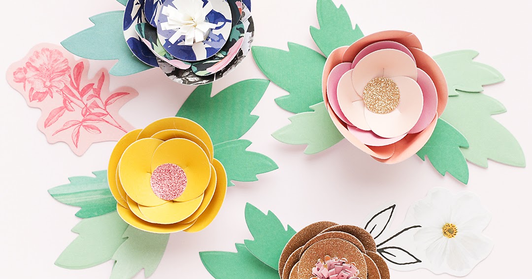 Crate Paper How to make pretty paper flowers Tutorial