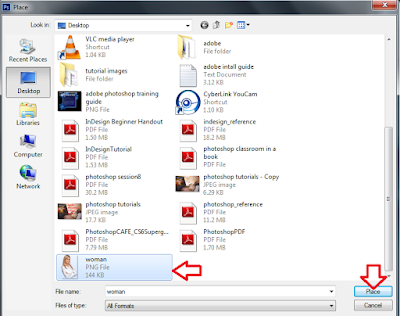 Screenshot: The place image dialog box