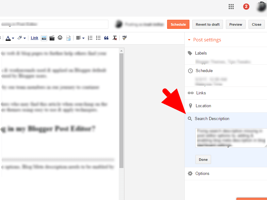 Easy Fix Search or Meta Description Missing Blogger Theme