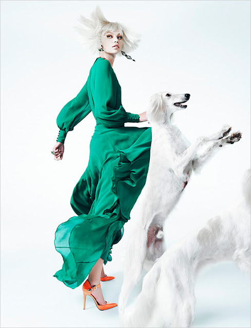 Christmas fashion editorial - Aline Weber for Vogue Brazil December 2013