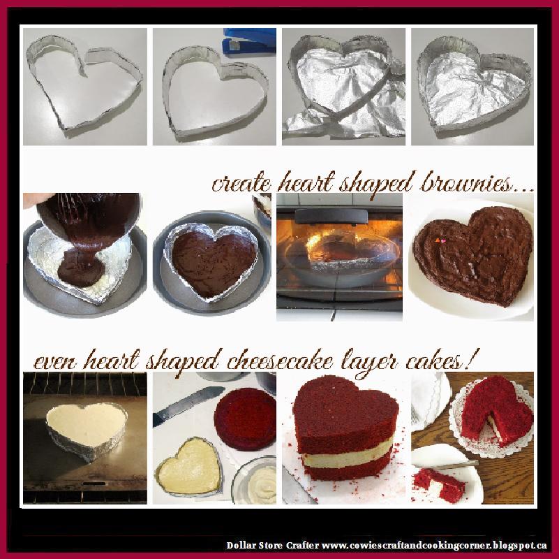 Dollar Store Crafter Make Your Own Heart Shaped Cake Pan (VIDEO