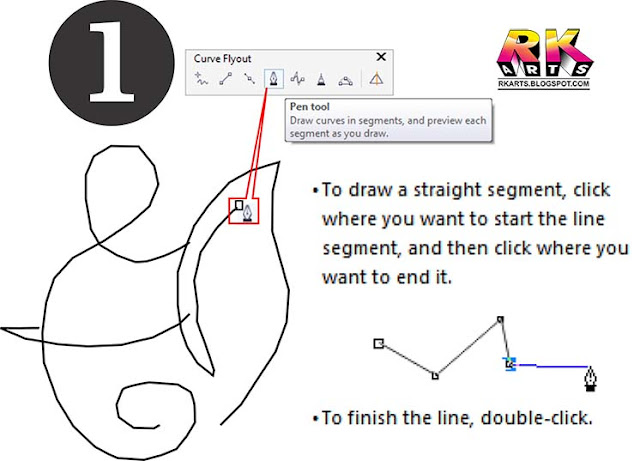 Figure 1 Drawing precision lines by Pen tools in CorelDraw