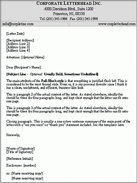 Proper Letter Format
