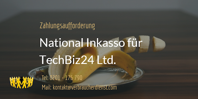 Beitragsbild: Zahlungsaufforderung  | National Inkasso für TechBiz24 Ltd.