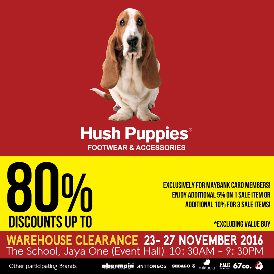 Hush Puppies Malaysia Footwear & Accessories 80折扣优惠！