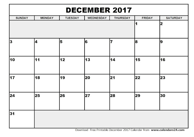 December 2017 Calendar, 2017 Calendar. Calendar 2017, Monthly Calendar 2017