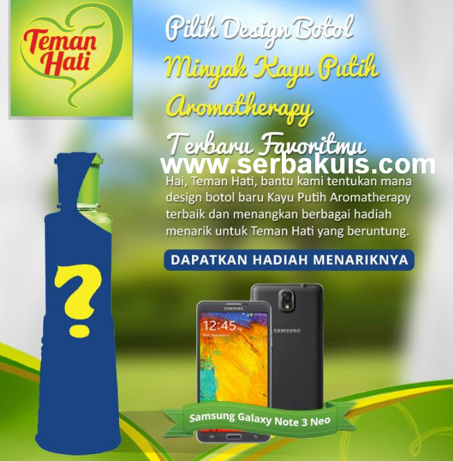Kuis Vote Desain Botol Berhadiah SAMSUNG Galaxy Note 3 Neo