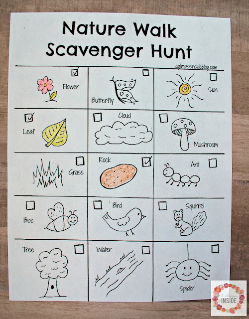 Scavenger Hunt Nature Walk Printable Black And White Scavenger Hunt Nature Walk Printable Black And White