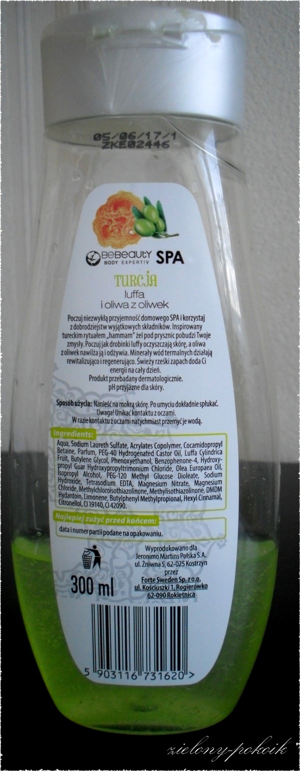 Kosmetycznie: BeBeauty: *żel pod prysznic: Turcja. Luffa i oliwa z oliwek*