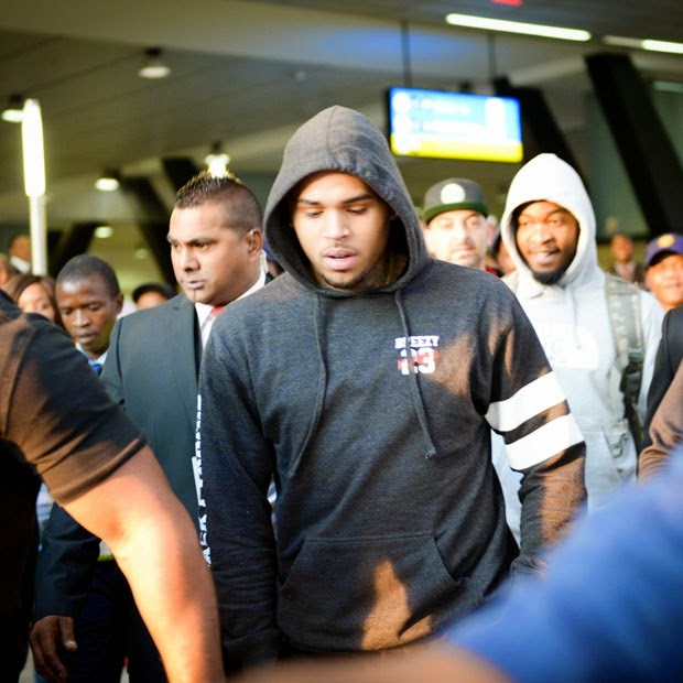 Chris Brown Arrives South Africa [SEE PHOTOS] To Ms Oreo