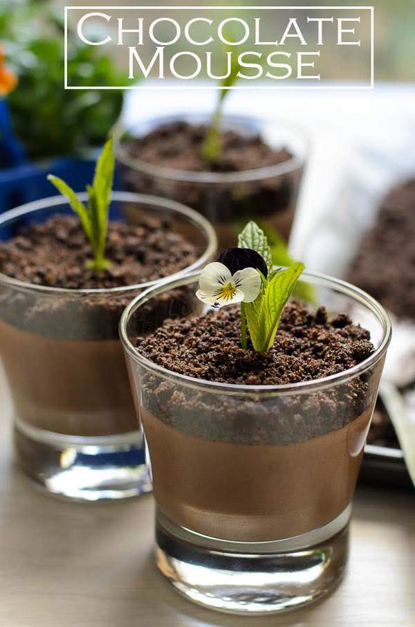 Chocolate Mousse with Chocolate Dirt recipe. Decadent dessert in a flash. Chocolate Mousse with Chocolate Dirt with smooth and texture in every spoonful. Chocolate Mousse with Chocolate Dirt recipe. Decadent dessert in a flash. Chocolate Mousse with Chocolate Dirt with smooth and texture in every spoonful.
