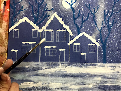 that artist woman: Snowy Church or Village