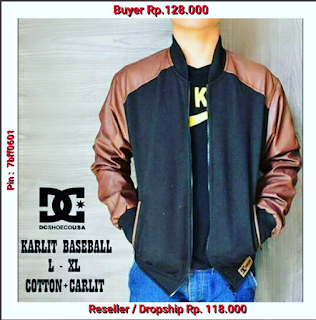 grosir jaket Semi Kulit sintetis bahan karlit