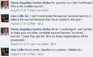 Lino Celle and Gel Santos Relos on Napoles report