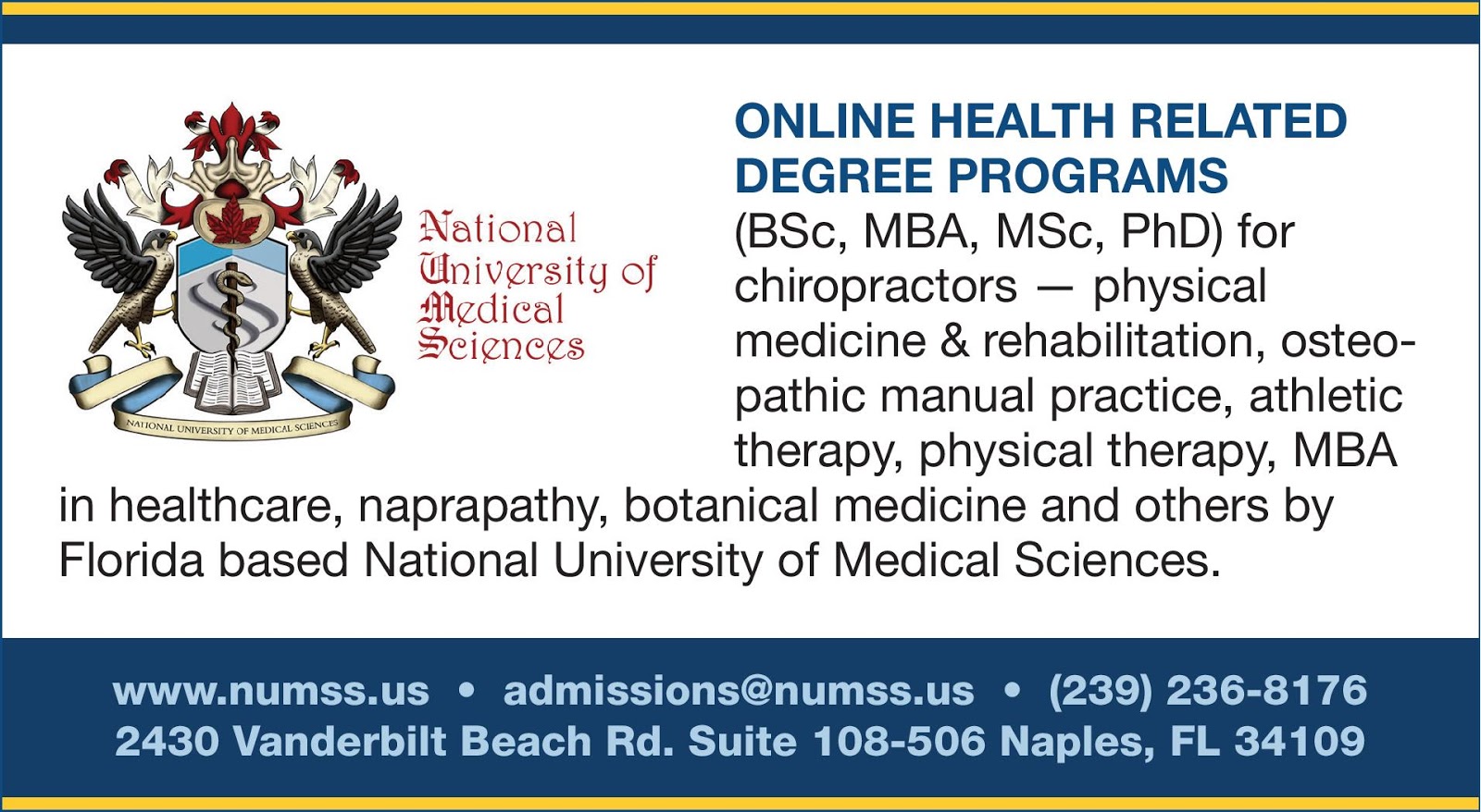 National University of Medical Sciences (USA & Spain) Online Health