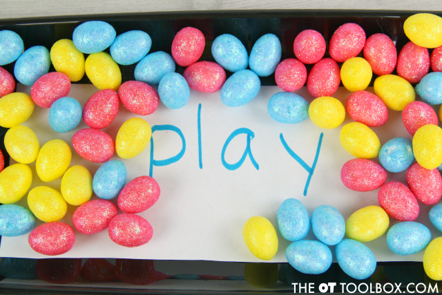Sight word sensory tray for tactile learners Help tactile learners with sight words using a sight word sensory tray