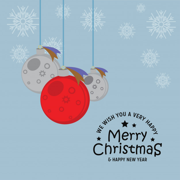 Christmas greetings card Free Vector