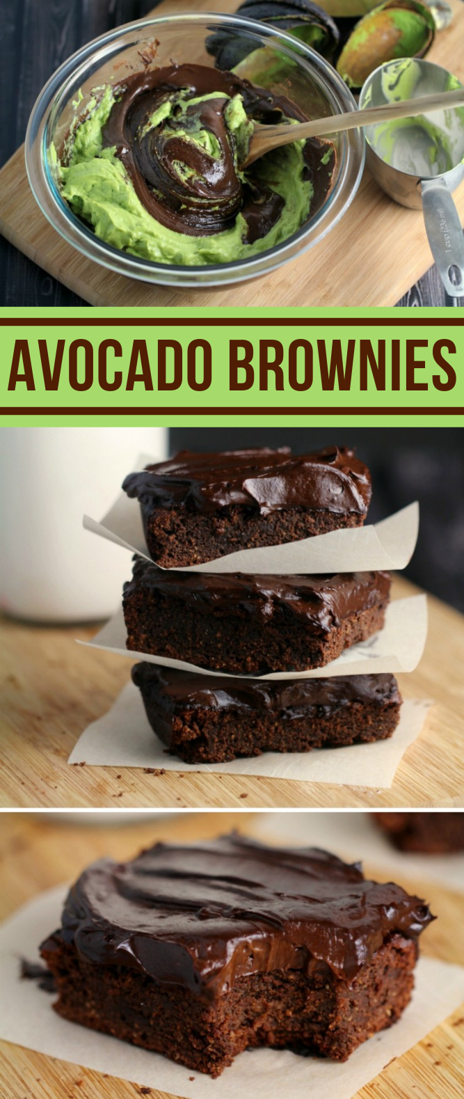 FUDGY AVOCADO BROWNIES WITH AVOCADO FROSTING #healthydessert #vegetarian FUDGY AVOCADO BROWNIES WITH AVOCADO FROSTING #healthydessert #vegetarian