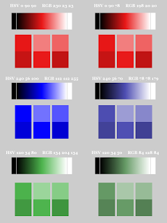 Color Pattern; Small Blocks on Bottom;  Dithered Gradient; Mode Color