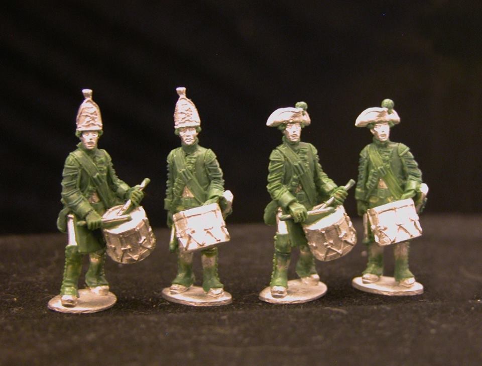 Flintlock and tomahawk Fife and Drum miniatures Hessians