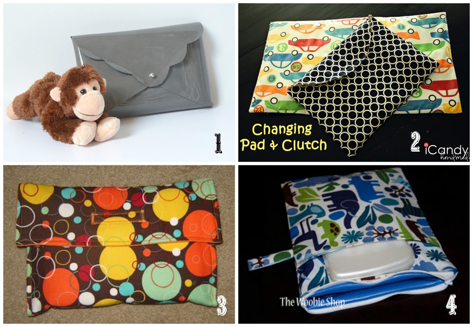 1. No Sew Poopy Clutch I Still Love You (see Delia Creates' version