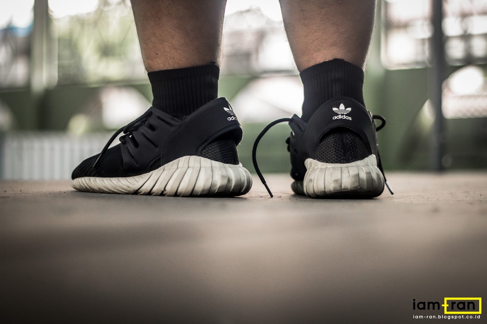 adidas tubular doom on feet