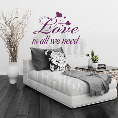 vinilo decorativo pared love is all we need