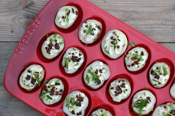 Stuffed Baby Red Potatoes Appetizer with Greek yogurt