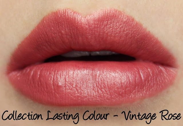 Collection Lasting Colour Lipstick - Vintage Rose Swatches & Review