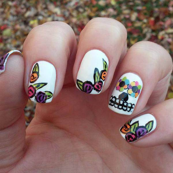 Western Sugar Skull Nail Art Designs for beginners Western, Sugar Skull Nail, Art Designs ,beginners