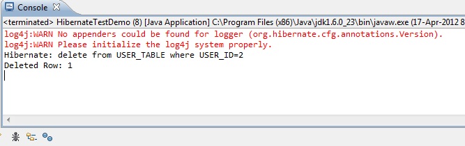 Hibernate Delete Query