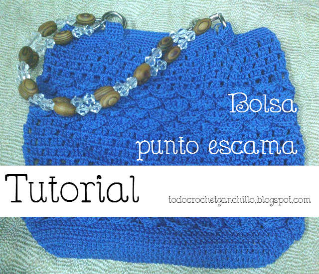 crochet bolsa punto escama