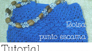 Tutorial crochet bolsa punto escama