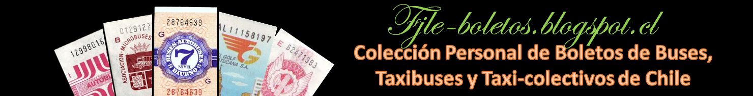 Colección de boletos de buses, taxibuses y taxicolectivos de Chile