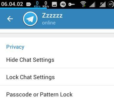hide chats on telegram