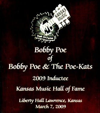Kansas Music Hall Of Fame Induction Plaque!