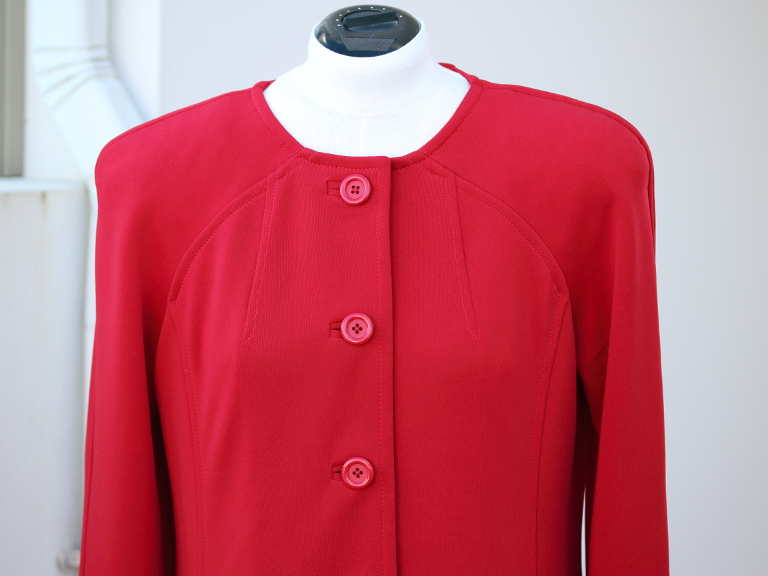 2016#2 - Red Galore Ponte knit coat (Marfy3178) final review