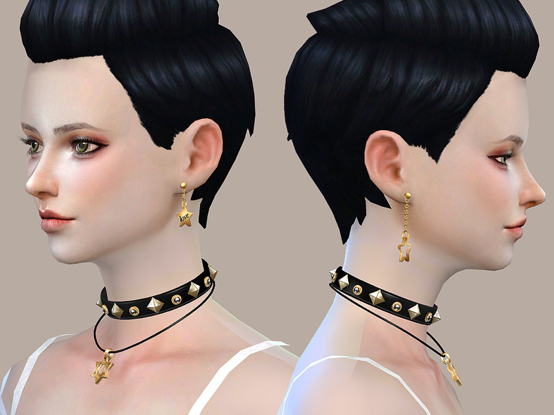 Sims 4 CC's The Best Star collar by