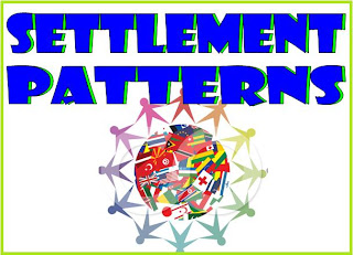 settlement patterns lesson plans, teaching about settlement, human geography resources
