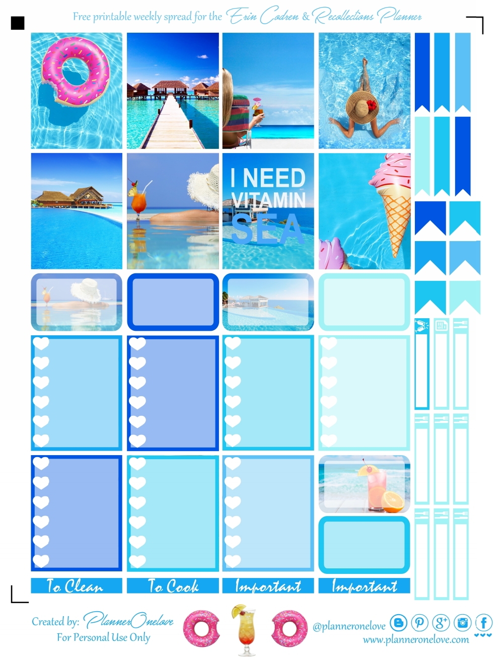 Stickers Journey for Books Weekly Planner Kit Atlantis Stickers BK305