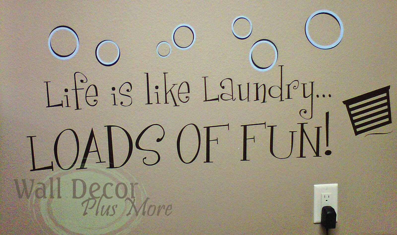 Laundry Wall Decals Stickers for Cool Room Decor