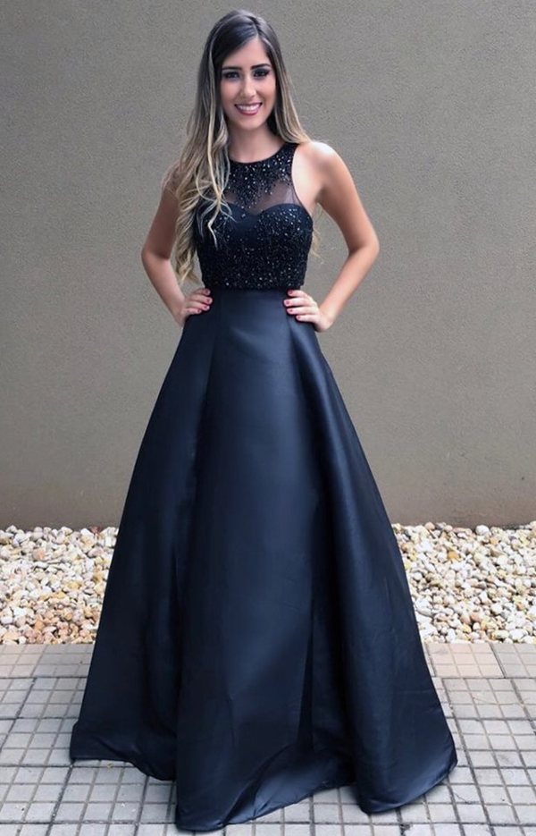 vestido de festa preto