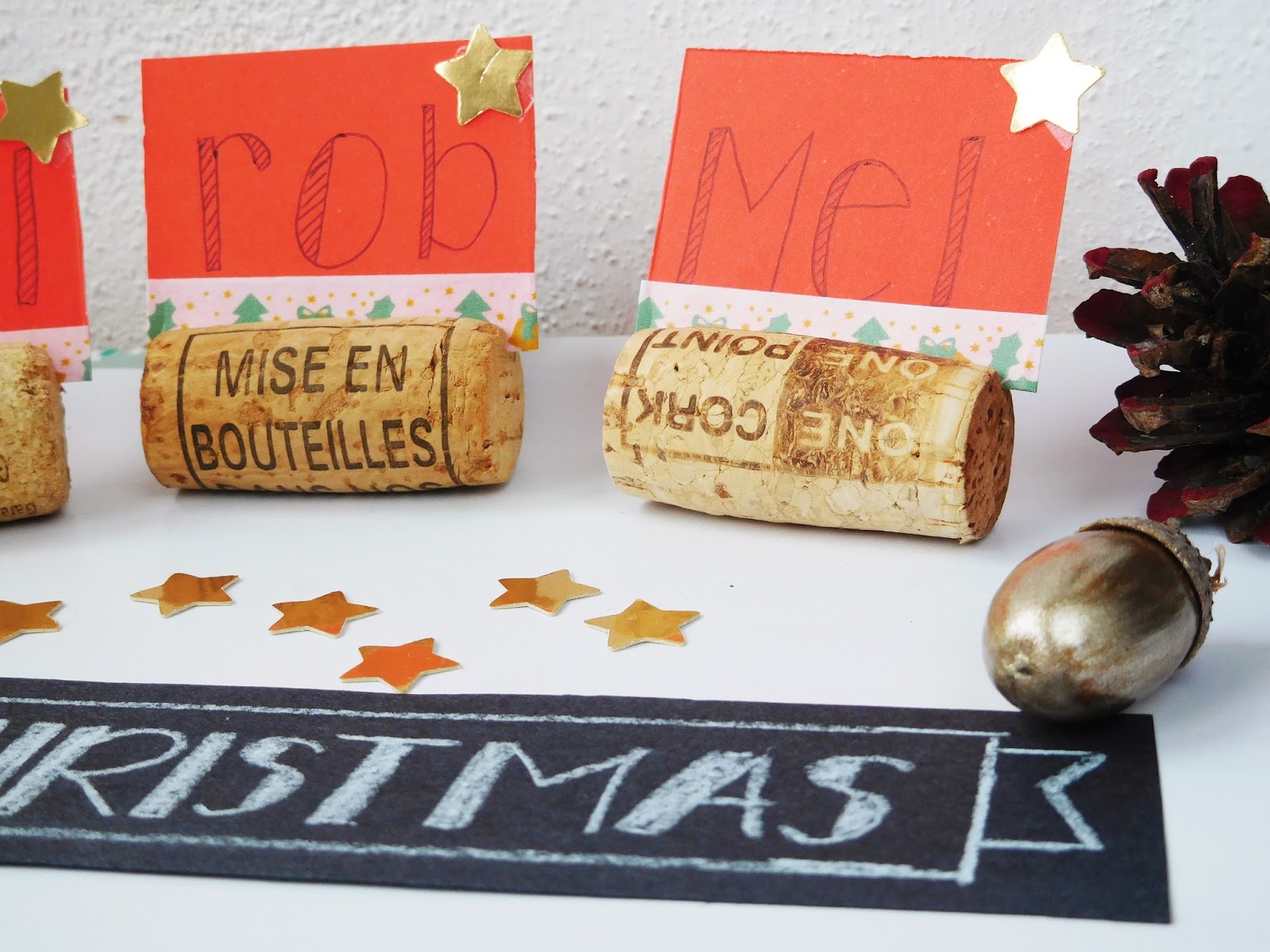 Kerst Diy: Kurken Naamplaatjes | The Diy Life - Nederlandse Diy Blog