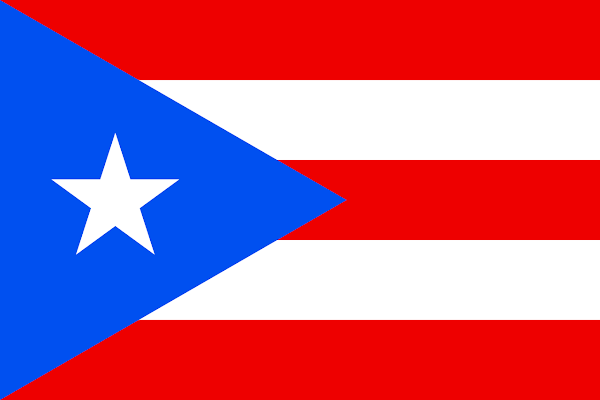 Logo Gambar Bendera Negara Puerto Riko PNG JPG ukuran 600 px
