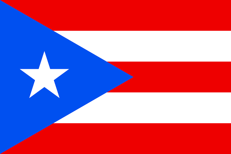 Logo Gambar Bendera Negara Puerto Riko PNG JPG ukuran 800 px