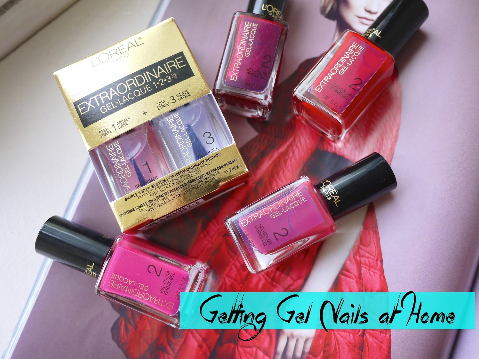 l'oreal extraordinaire gel-lacque 1-2-3 primer and glaze kit review swatch