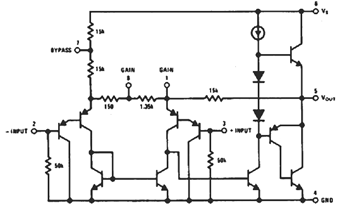 LM386 Audio Amp IC Internal Circuit Diagram - The Circuit