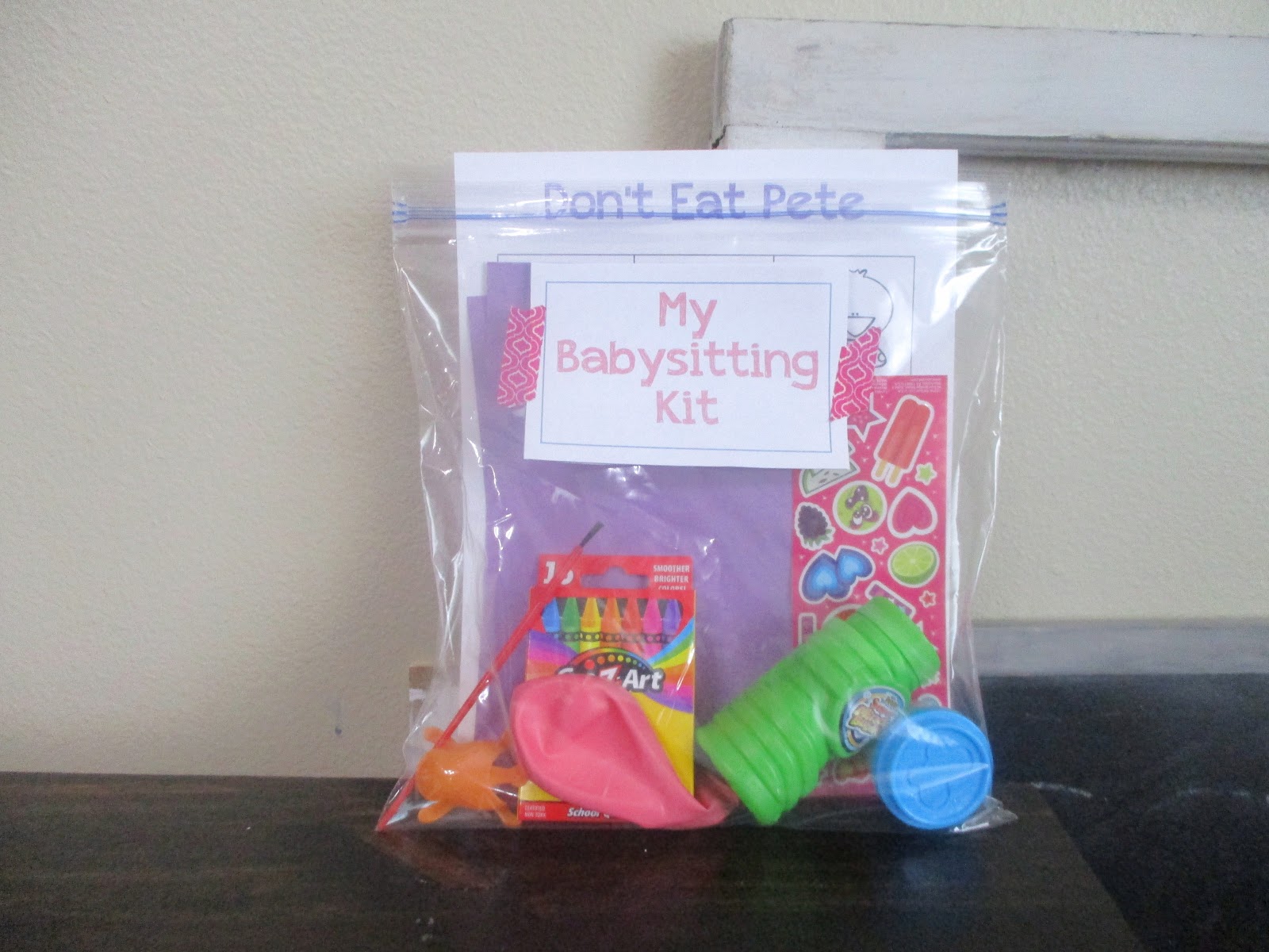 The Cozy Red Cottage Make your own babysitting kit